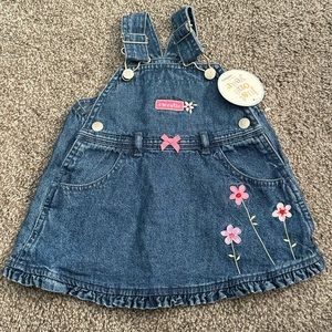 New  infant girl overalls